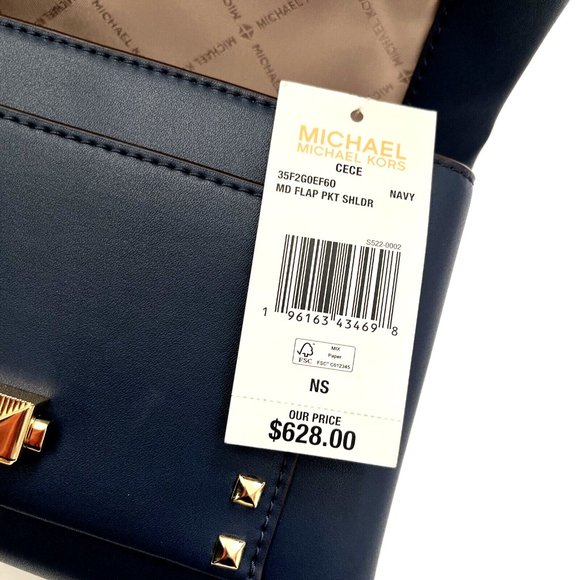 NWT Original $630 Michael Kors Cece Medium Studded Faux Leather Shoulder Bag - Picture 12 of 12